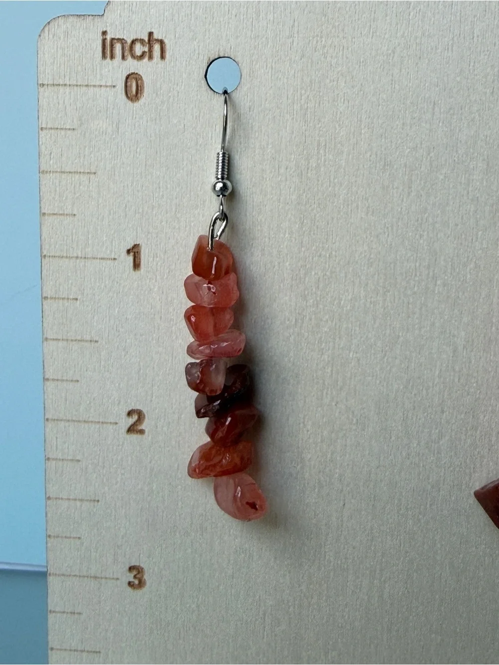 Orange Carnelian Chip Necklace - Polished Natural Stone
